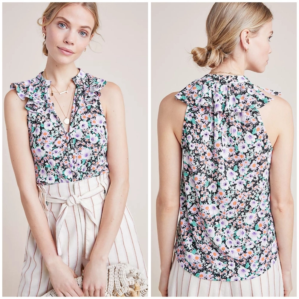 Anthropologie Chalmers floral top size S